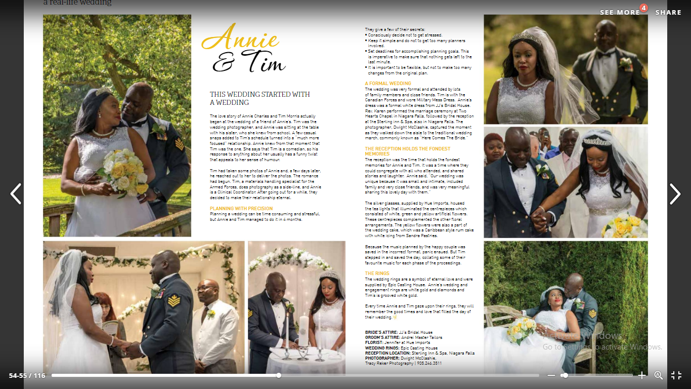 Permashine Photography wedding feature in Wedding Essentials Magazine